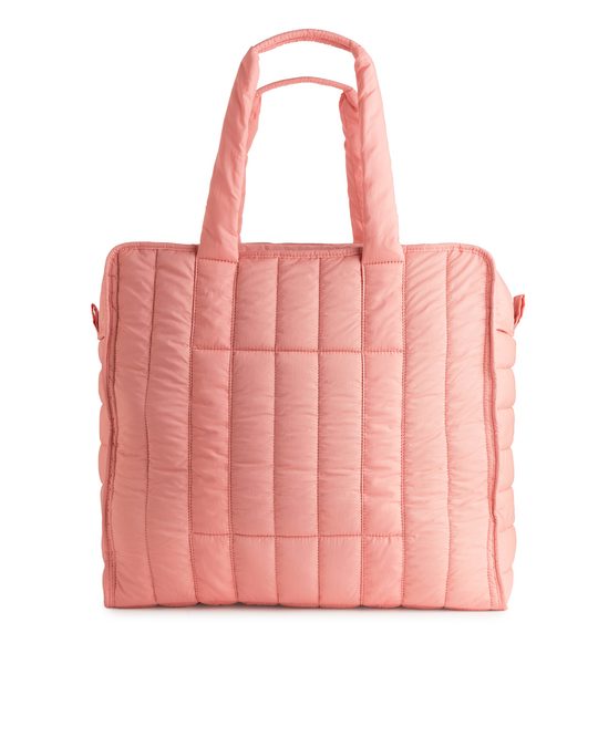 Arket Arket And Pia Wallén Quilted Tote Bag Pink/black