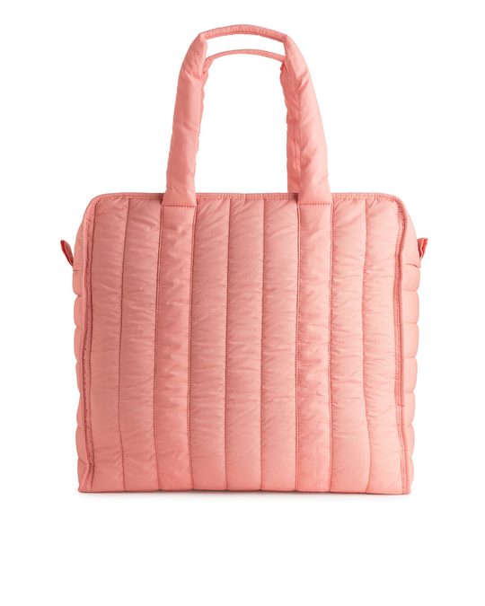 Arket Arket And Pia Wallén Quilted Tote Bag Pink/black