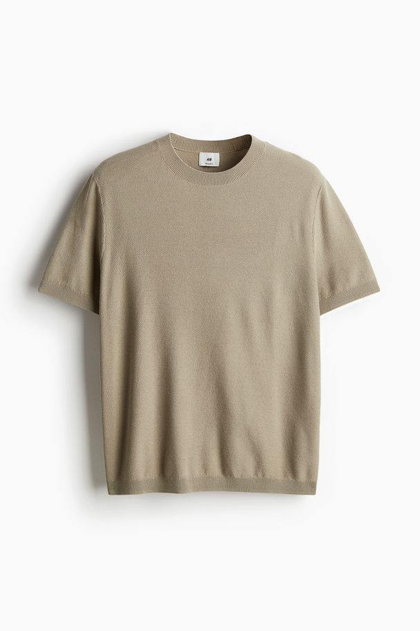 H&M T-shirt I Piqué Regular Fit Grøn