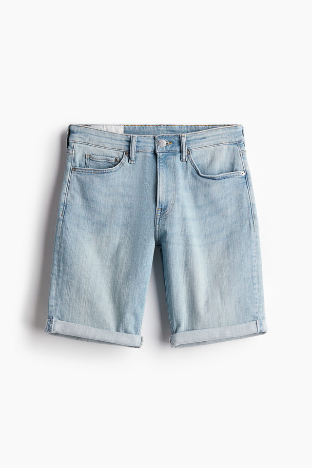 H&M Slim Denimshorts Helles Denimblau