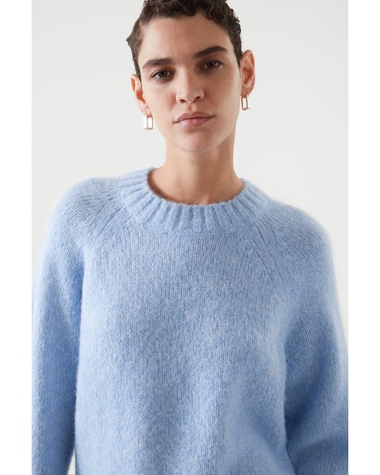 COS Relaxed-fit Knitted Jumper Light Blue