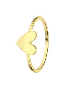 Gerecycled Zilveren Goldplated Ring Hart