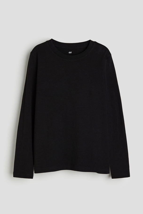 H&M Set Van 3 Shirts Met Lange Mouwen Kakigroen/wit/zwart