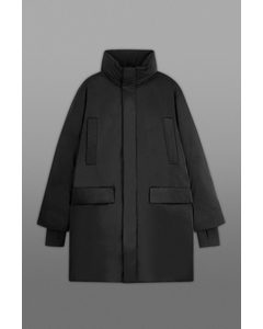 The Padded Tailored Coat Black
