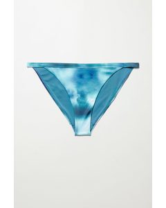 Ava Tanga Printed Bikini Bottom Turquoise