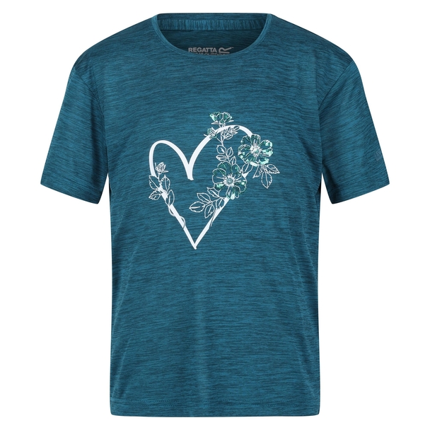 Regatta Regatta Kinderen/kinderen Findley Keep Going Heart Marl T-shirt