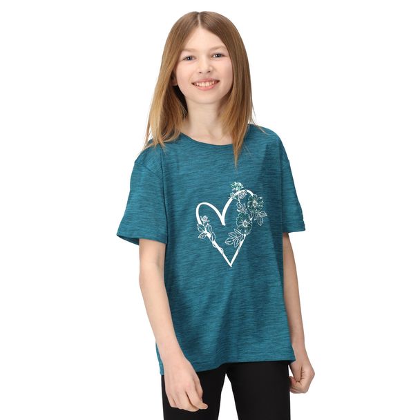 Regatta Regatta Childrens/kids Findley Keep Going Heart Marl T-shirt