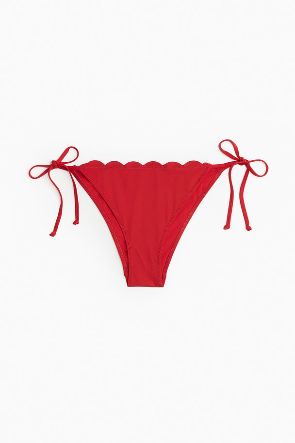 H&M Tie Tanga Bikini Bottoms Red