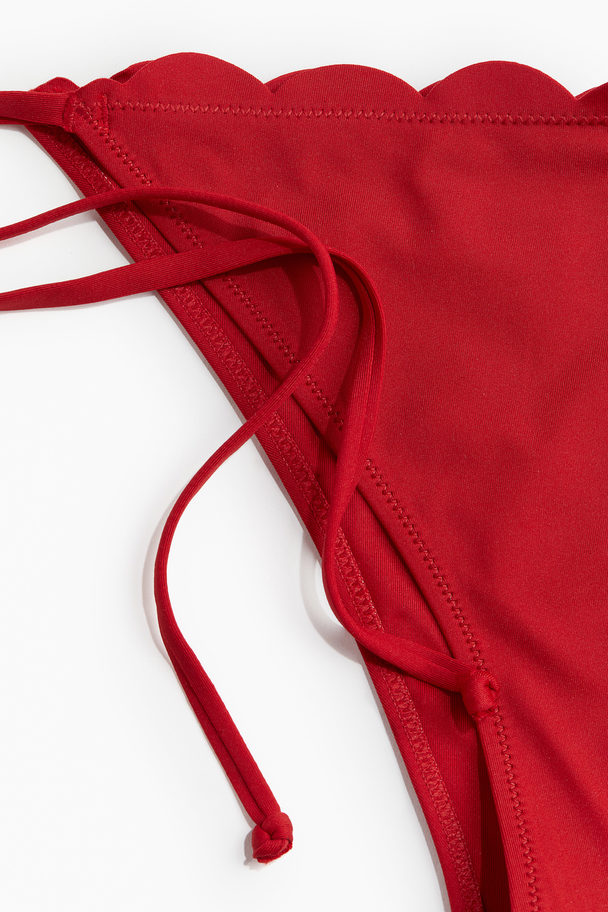 H&M Tie Tanga Bikini Bottoms Red