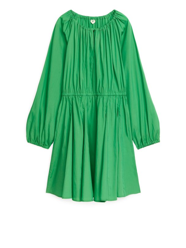 ARKET Lyocell A-line Dress Green