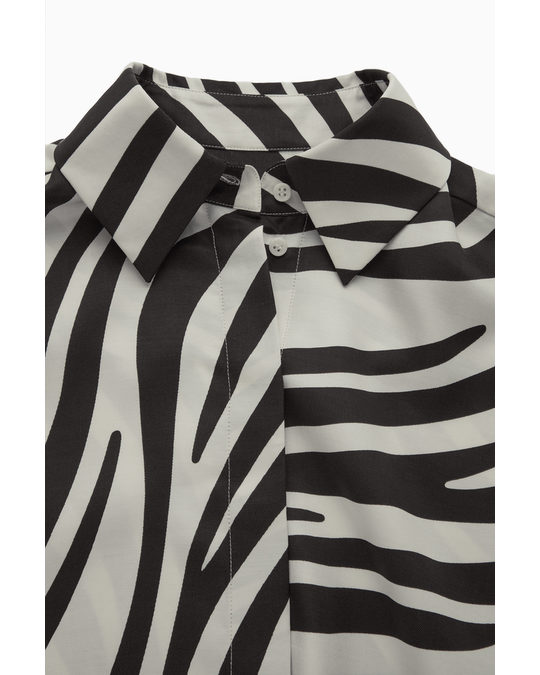 COS Regular-fit Zebra Print Shirt Black / Cream