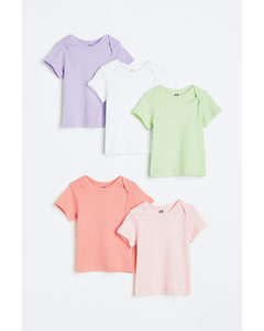 5-pack T-shirts Light Purple/light Pink
