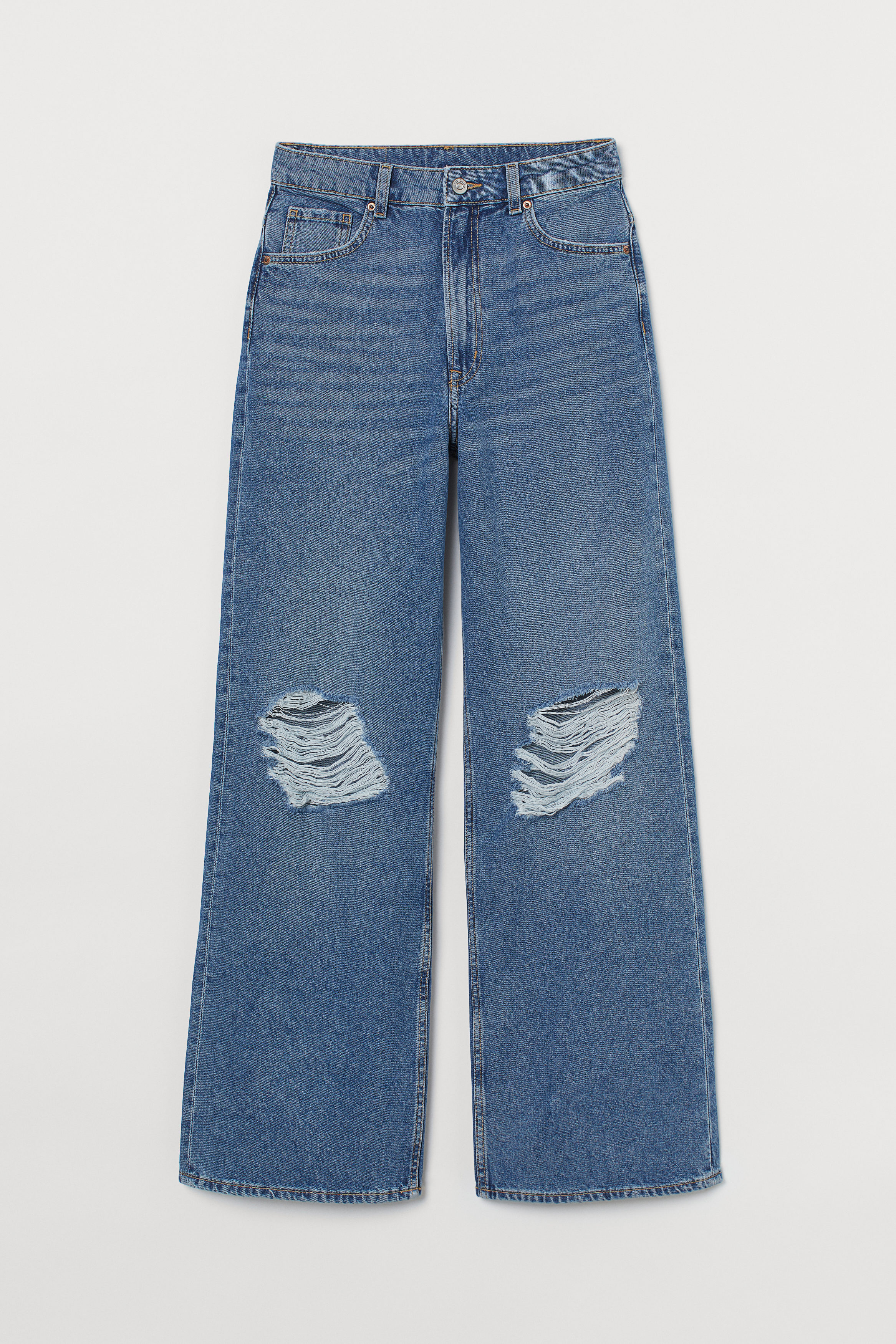 Blue 36                  EU WOMEN FASHION Jeans Worn-in Pull&Bear mom-fit jeans discount 57% 
