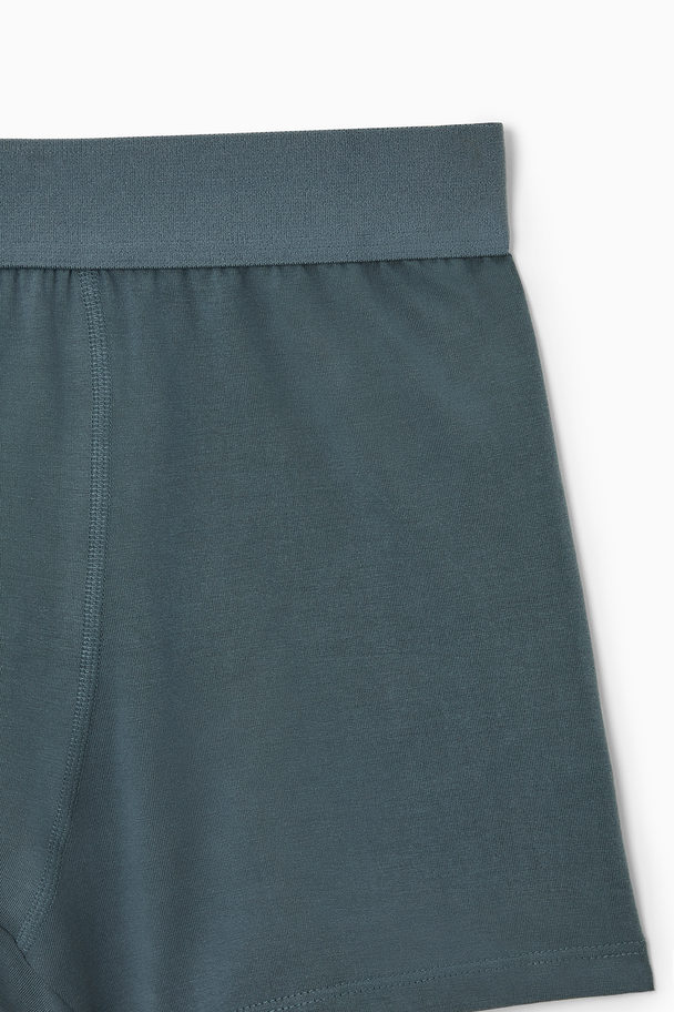 COS Lange Boxershorts Mørk Turkis