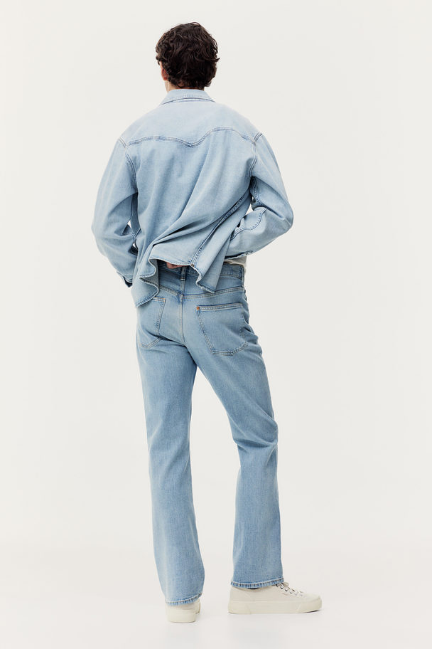 H&M Flared Slim Jeans Ljus Denimblå