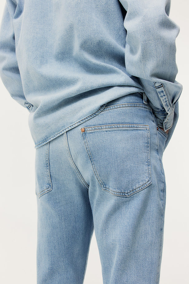 H&M Flared Slim Jeans Light Denim Blue
