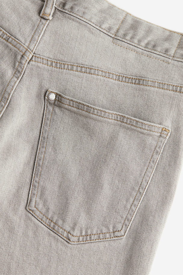 H&M Flared Slim Jeans Light Denim Grey