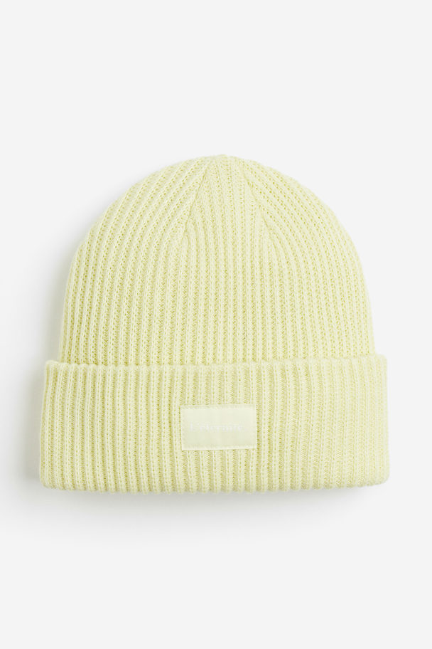 H&M Knitted Hat Light Yellow