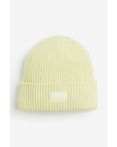 Knitted Hat Light Yellow