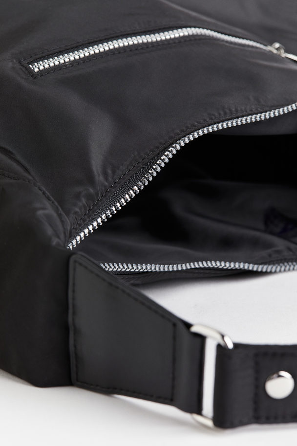 H&M Pocket-detail Shoulder Bag Black