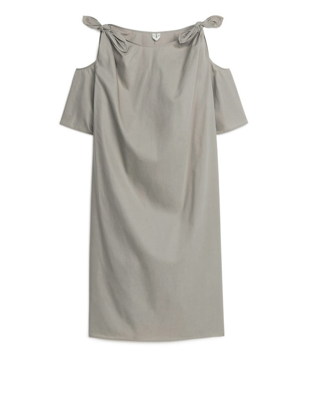 ARKET Midi-jurk Met Uitsnijdingen Taupe