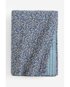 Quilted Bedspread Blue/floral