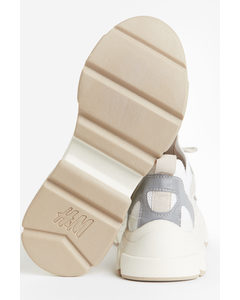 Chunky Trainers Light Beige/white