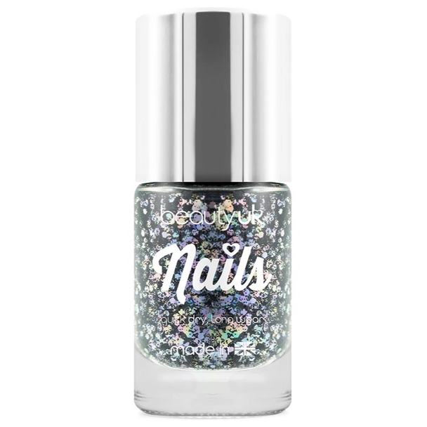 beautyuk Beauty Uk Glitter Nail Polish - Midnight Sky Black