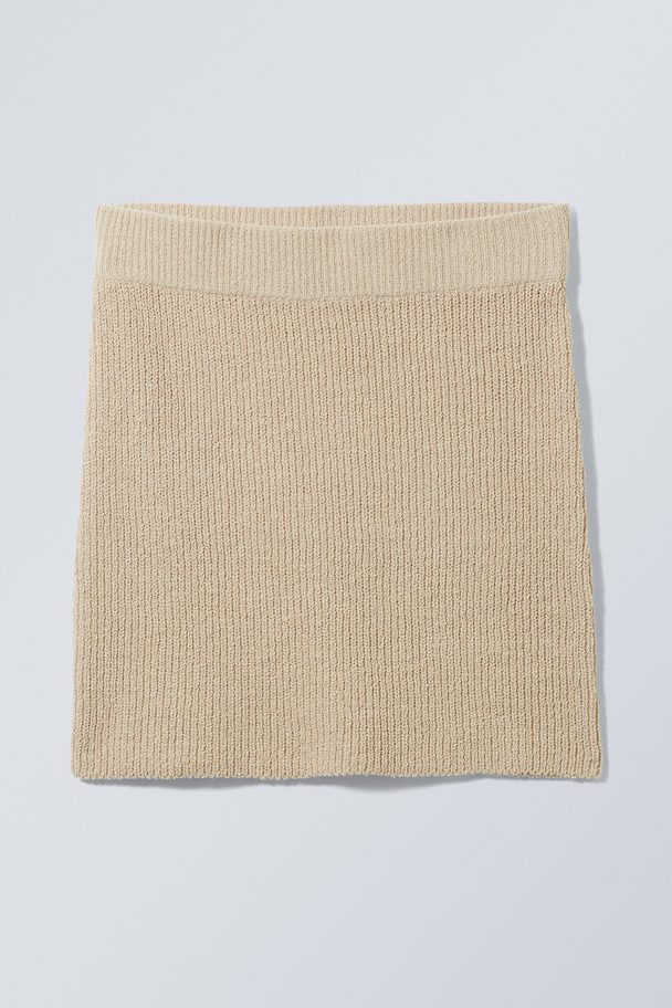 Weekday Issa Knit Skirt Oatmeal