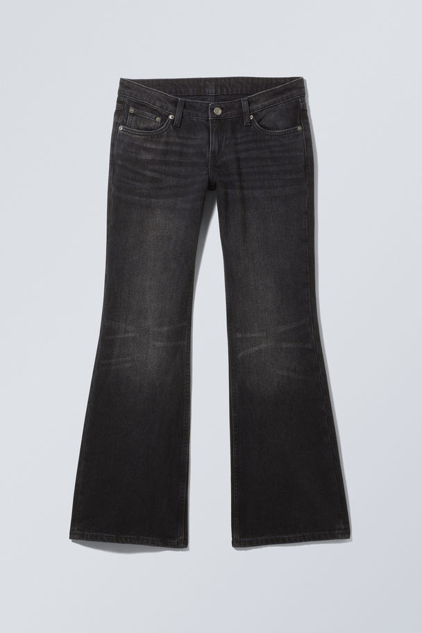 Weekday Nova Low Slim Bootcut Jeans Svart