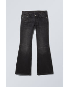 Nova Lavtaljede Bootcut-jeans I Slimfit Sort