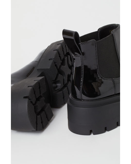 H&M Chelsea Boots Black/patent