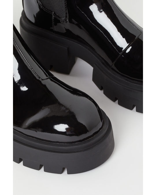 H&M Chelsea Boots Black/patent