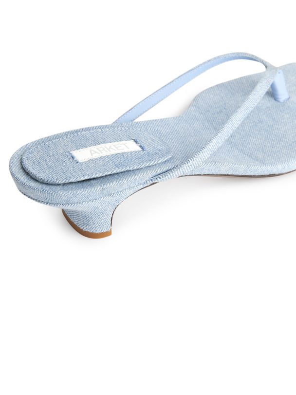 ARKET Denim Thong Sandals Light Blue