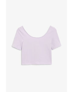 Fitted Crop Top Lavender