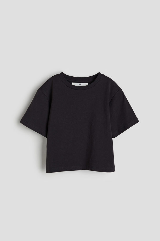 H&M 3-pack Cotton T-shirts Light Beige Marl/black