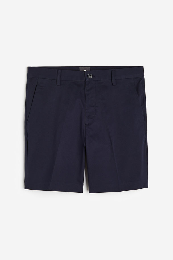 H&M Regular Fit Chino Shorts Navy Blue