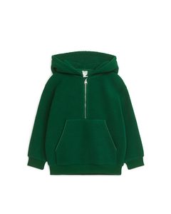 Hooded Pile Sweatshirt Dark Green