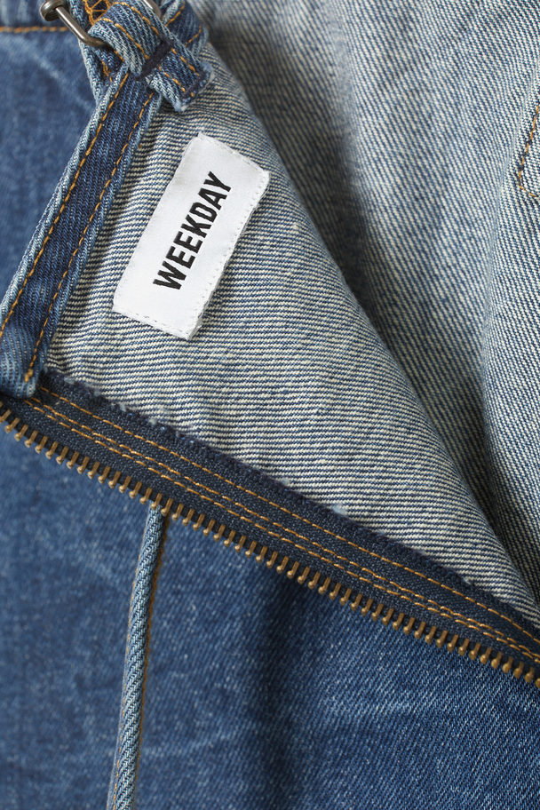 Weekday Denim Bandeautop Met Smalle Bandjes Blue Era