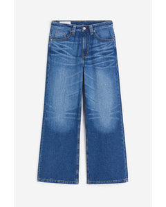 Bootcut Loose Jeans Denimblauw