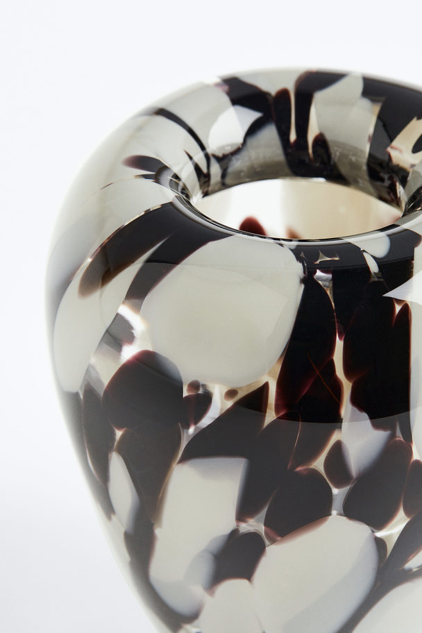 H&M HOME Liten Glassvase Lys Beige/mønstret