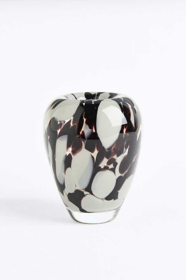 H&M HOME Lille Vase I Glas Lys Beige/mønstret