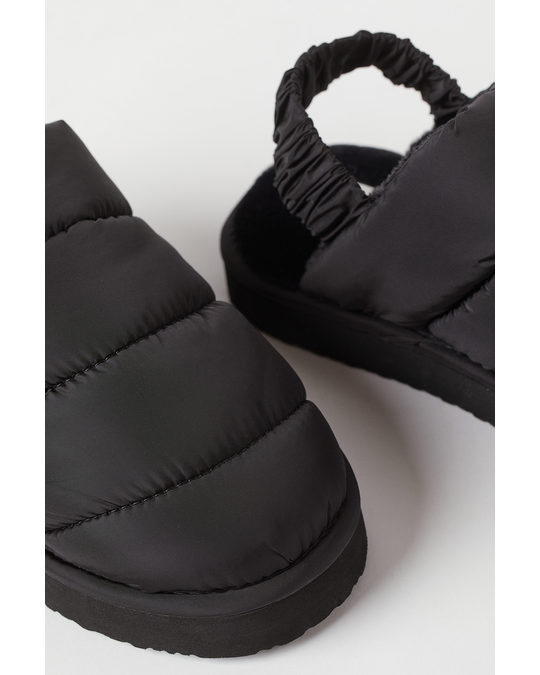 H&M Quilted Slippers Black