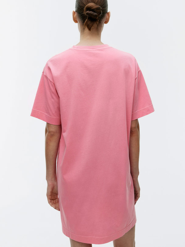 ARKET Oversized T-shirtkjole Pink/stoffarvet