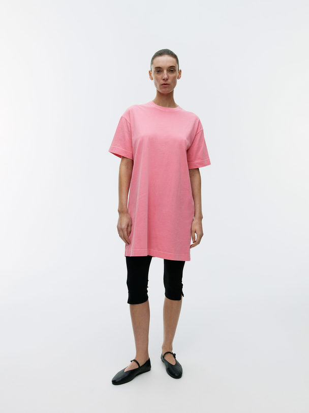 ARKET Oversized T-shirtkjole Pink/stoffarvet