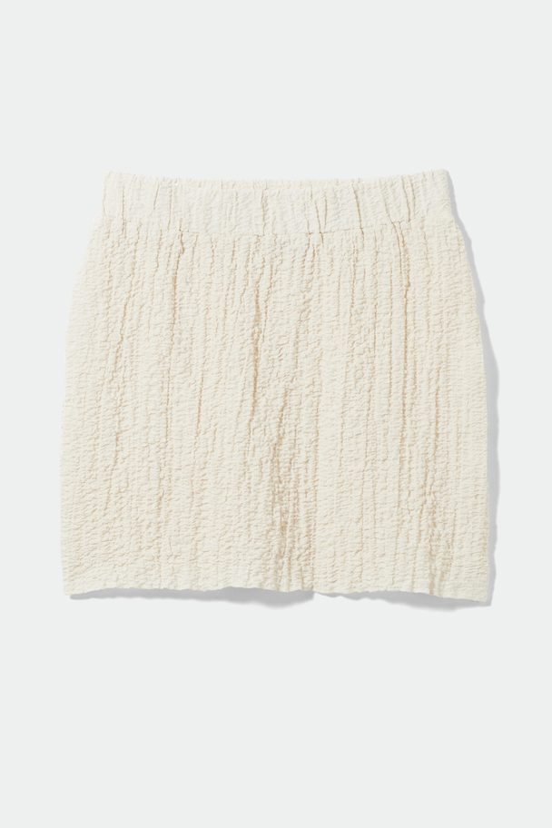 Weekday Elin Seersucker Mini Skirt Off-white