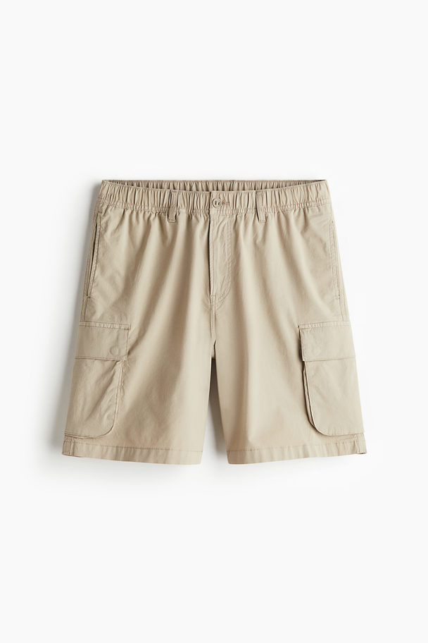 H&M Regular Fit Cargo Shorts Light Beige
