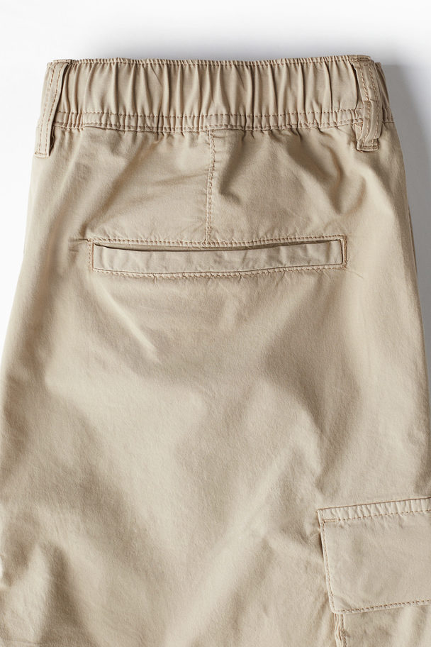 H&M Regular Fit Cargo Shorts Light Beige