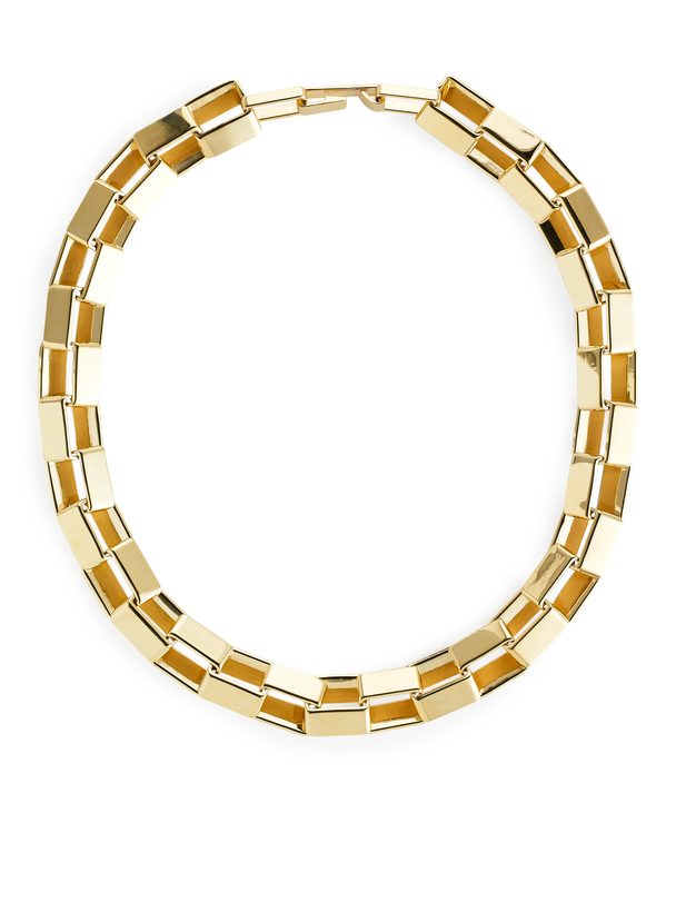 ARKET Chunky Gold-plated Chain Necklace Gold