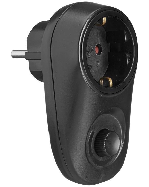 PR Home Plug-in Dimmer Elect Black 10cm